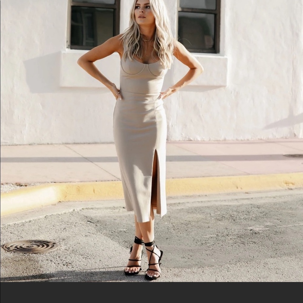 Kittenish Cream Dress